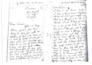 Andrew Staunton Letter to USA 1922 | Ciaran Staunton