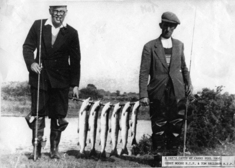 A day's catch at Carrs Pool, 1950. Gerry Moore R.I.P. & Tom Halloran R.I.P.