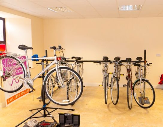 Bike hire is available at HQ